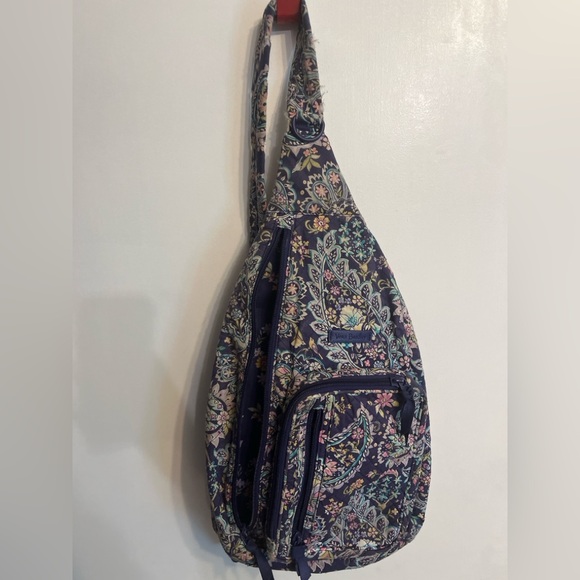 Vera Bradley Handbags - Retired Vera Bradley 
Navy French Paisley Crossbody Sling Bag